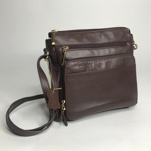 Giani Bernini - Brown Leather Cross Body Bag